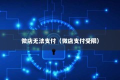 微店无法支付（微店支付受限）